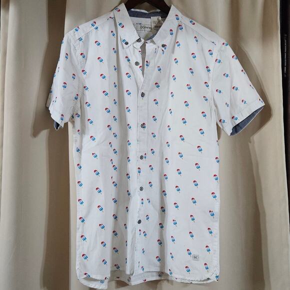 Buckle W Departwest‎ Large all over popsicle print button up Concert Vacation - Picture 1 of 6